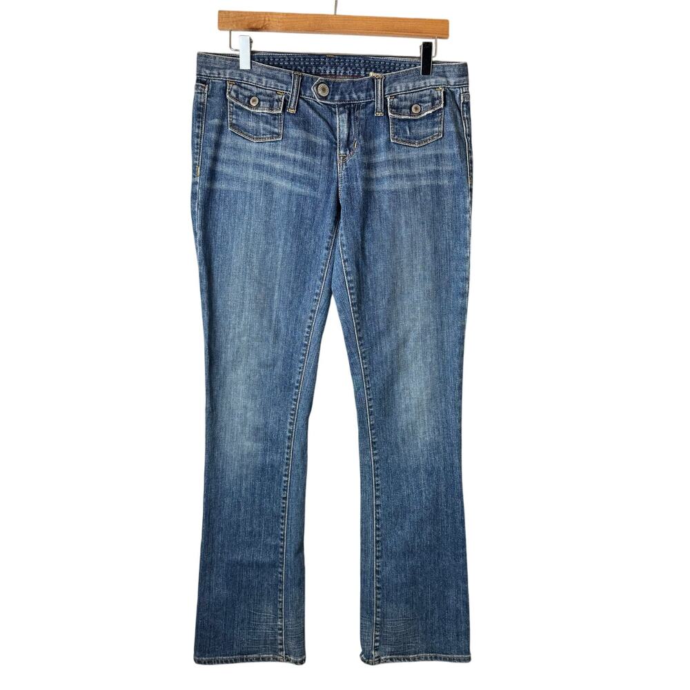 VTG Gap Jeans Women’s 8 Tall 1969 Bootcut Low Rise Y2K 90s Boho Patch Pockets
